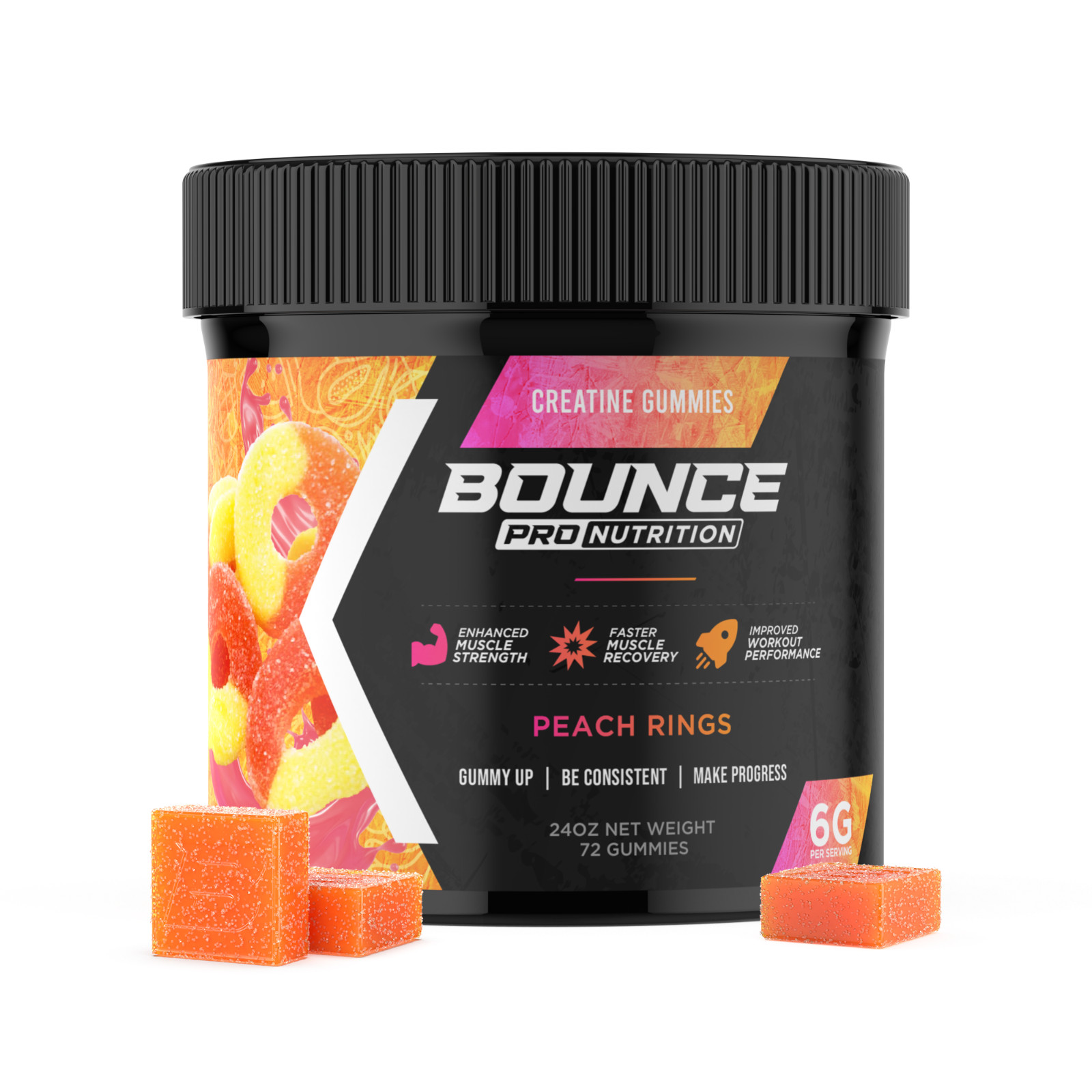 Creatine Gummies – Peach Rings