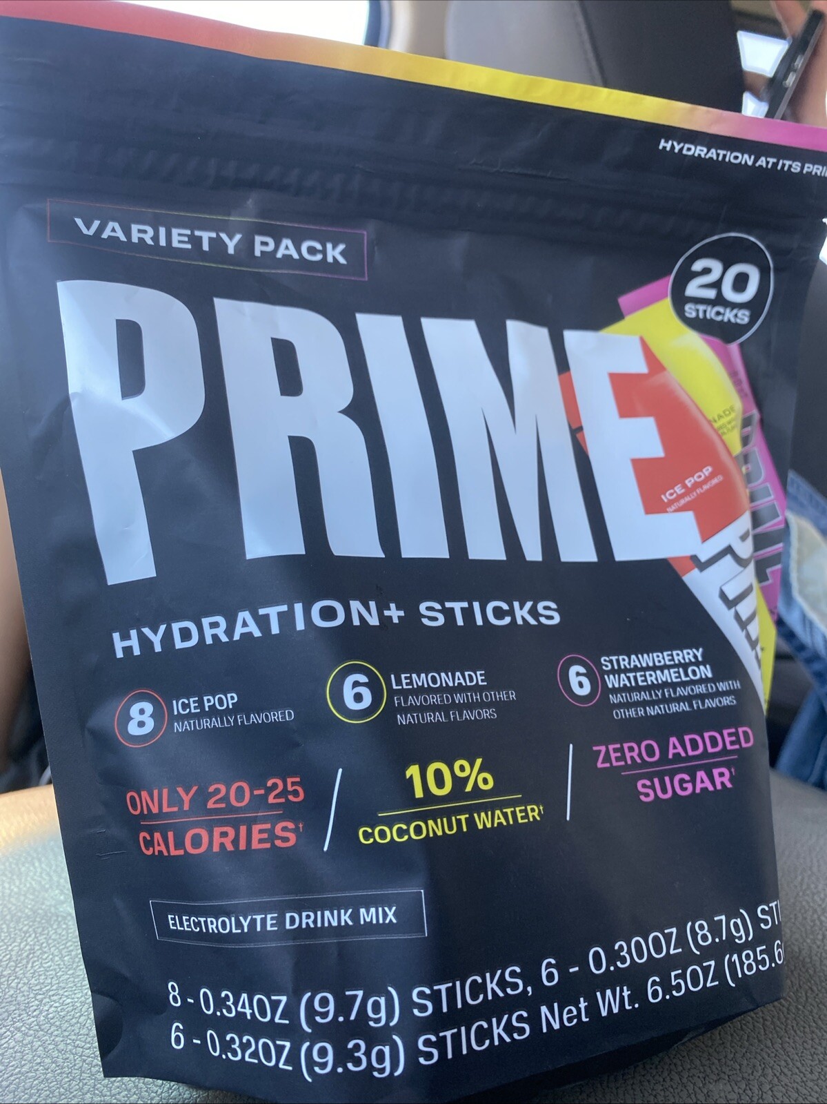Prime Hydration Sticks Variety Pack, Ice Pop, Lemonade, Strawberry Watermelon