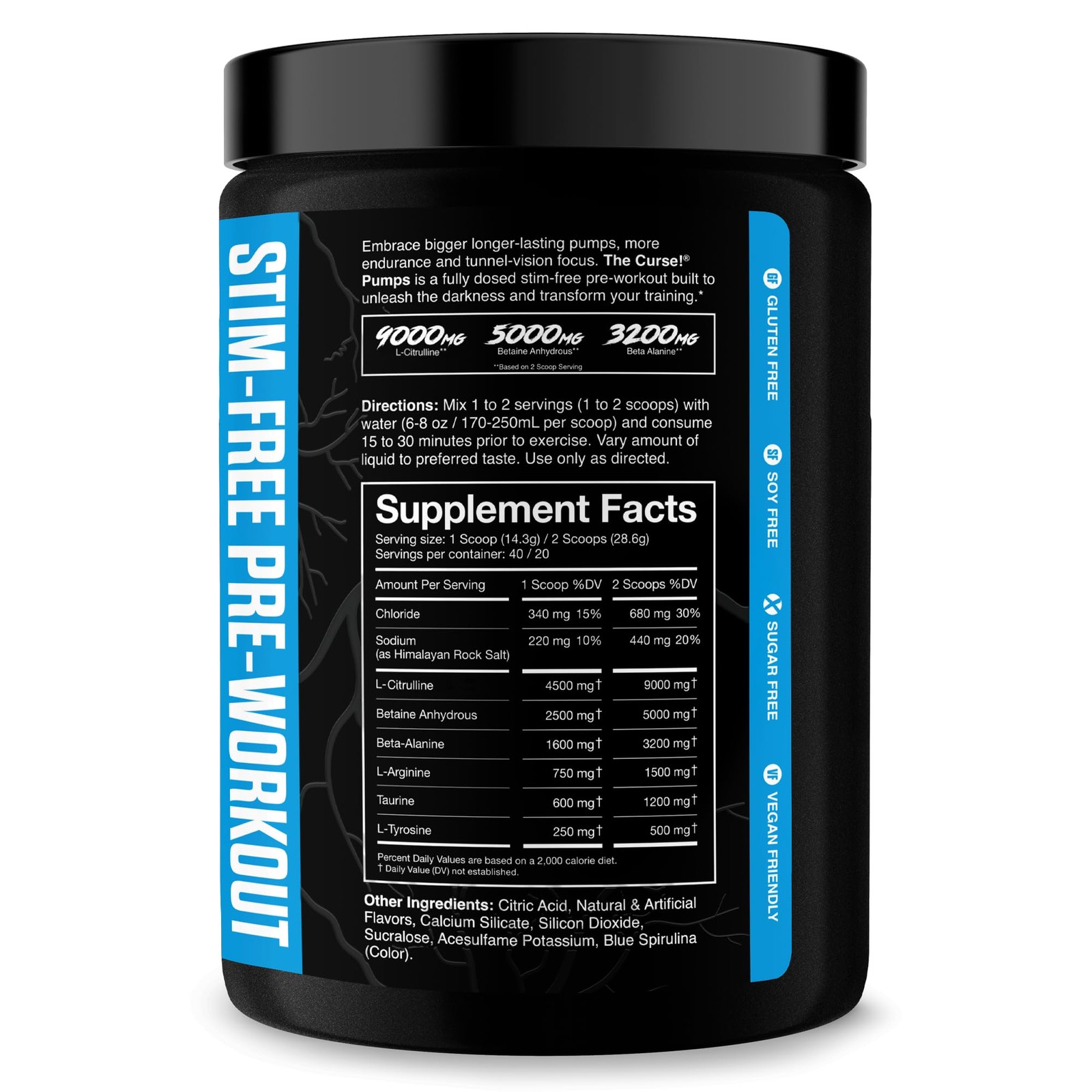Jnx Sports The Curse Pump Pre – Pre Oxide Booster Blue Raspberry 40 Servings