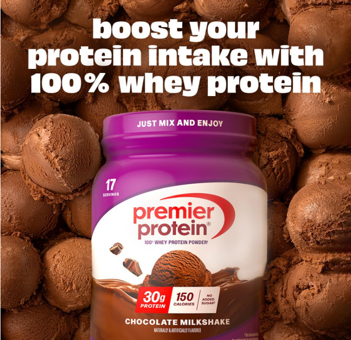 Premier Protein Powder, Chocolate Milkshake, 30g Protein, 17 Servings