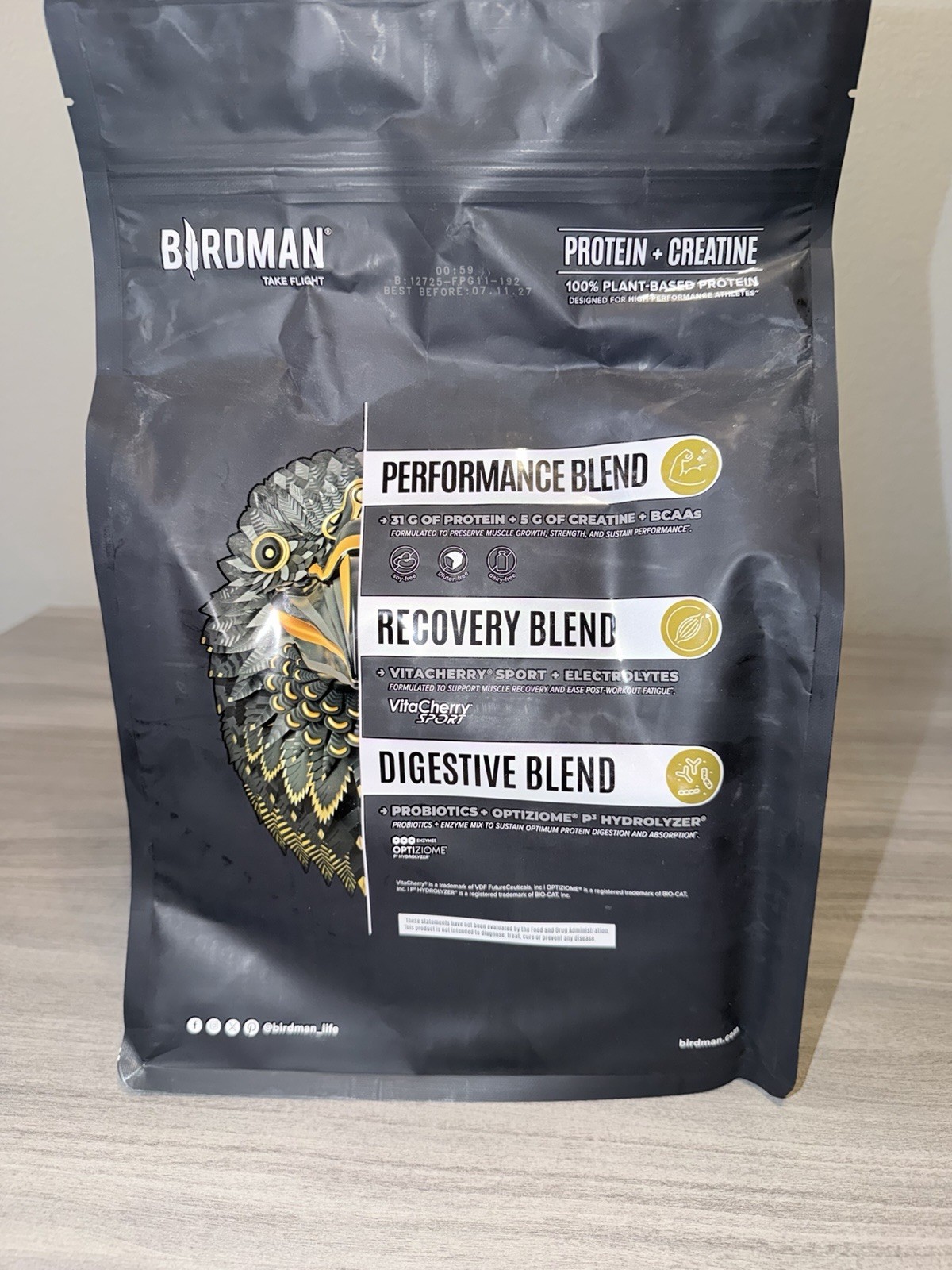BIRDMAN Falcon Protein + Creatine + BCAA Powder, Vanilla, 5 lb
