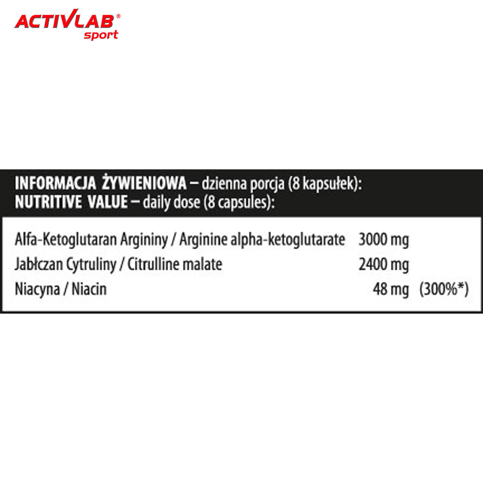 NITRO CAPS 120Caps Pre-Workout Booster Nitric Oxide L-Arginine Citrulline Malate