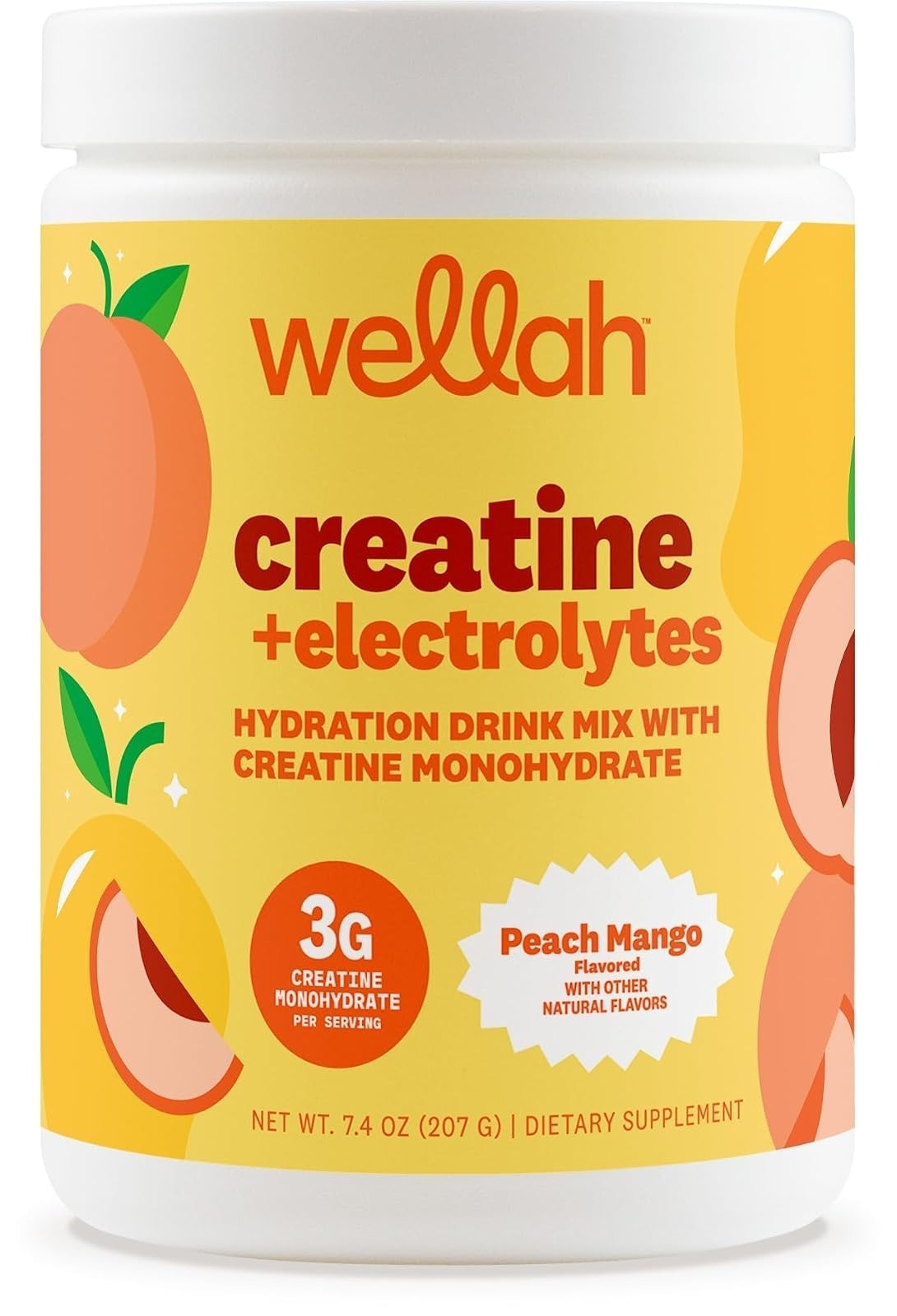 Wellah Creatine + Electrolytes Powder Strawberry Lemonade 30 Servings