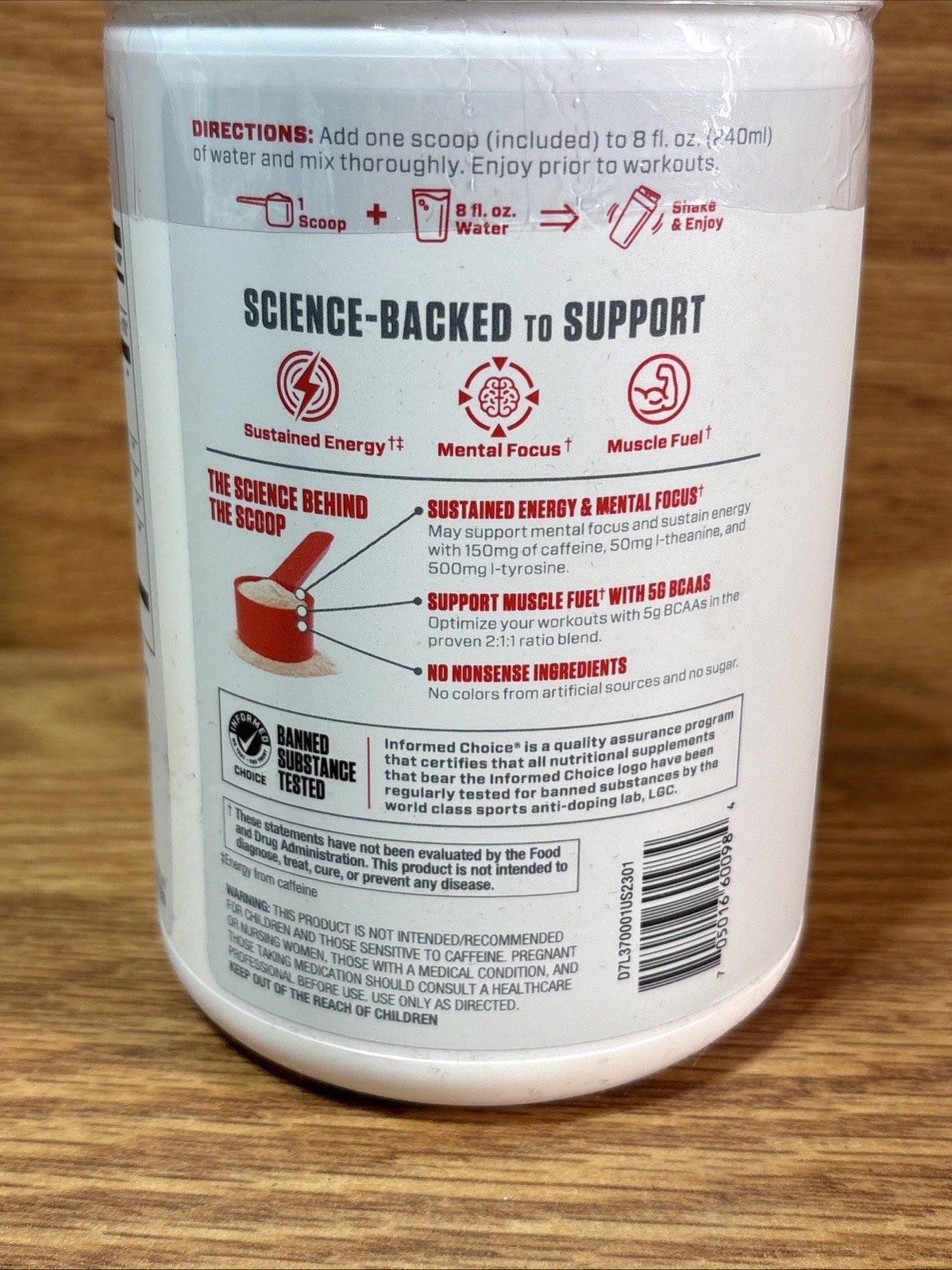 Energyze™ Pre-Workout, Peach Mango, 13 oz (370 g)
