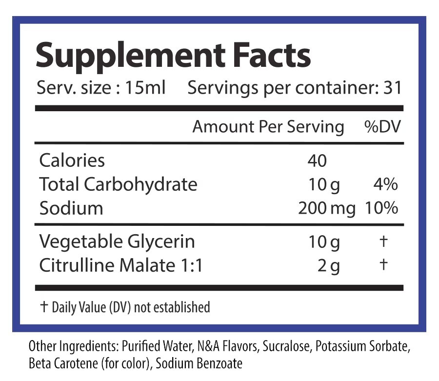 Alpha Supps Glycerol Liquid Muscle Pump Formula Increase Hydration Volume 31 Svg