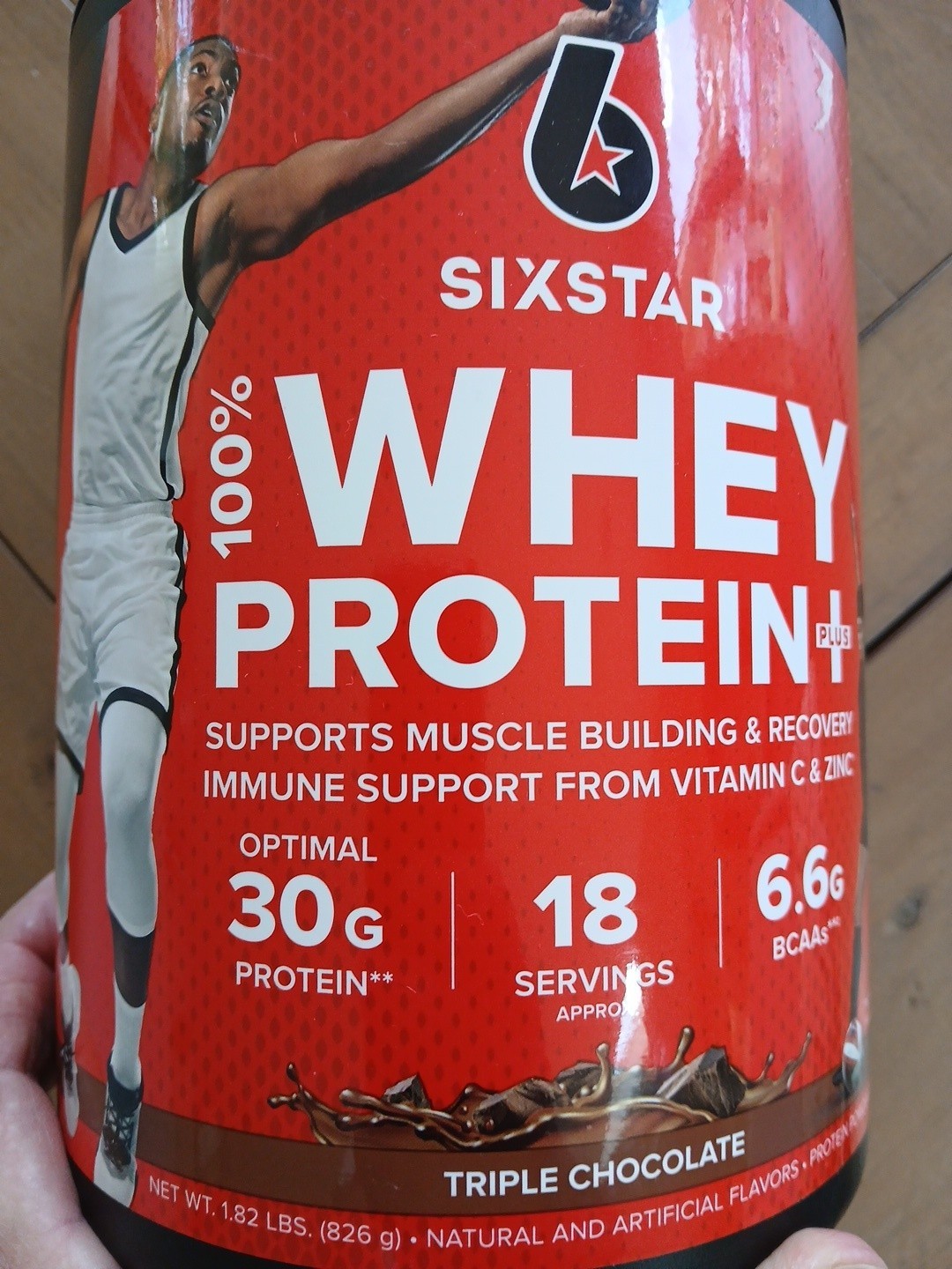 Six Star 100 Whey Protein Powder Plus Triple Chocolate 1.81 lb 30g Protein