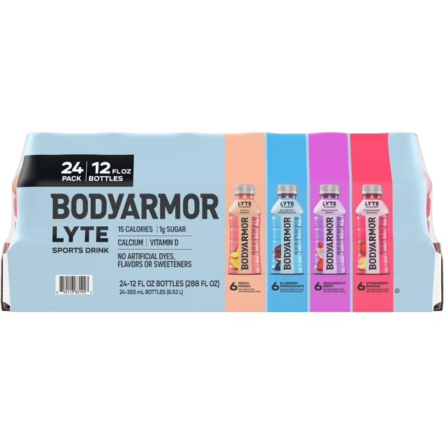 BODYARMOR LYTE Sports Drink Variety Pack Bottles, 12 fl. oz., 24 pk