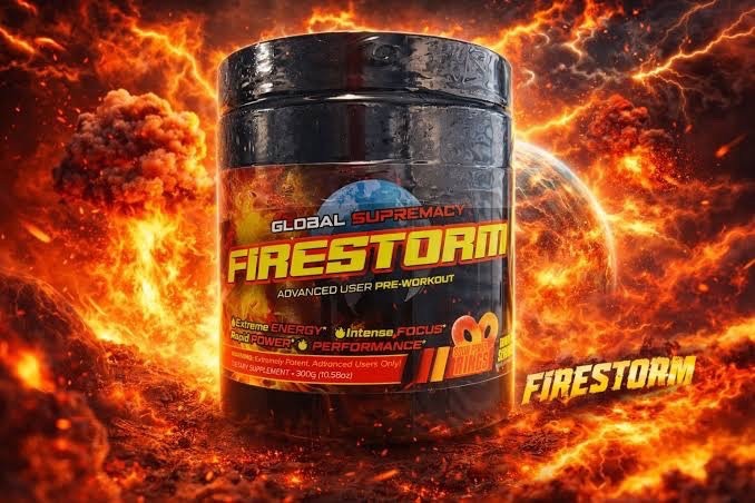 Global Supremacy Firestorm High Stim Pre Workout 2 Flavors Description