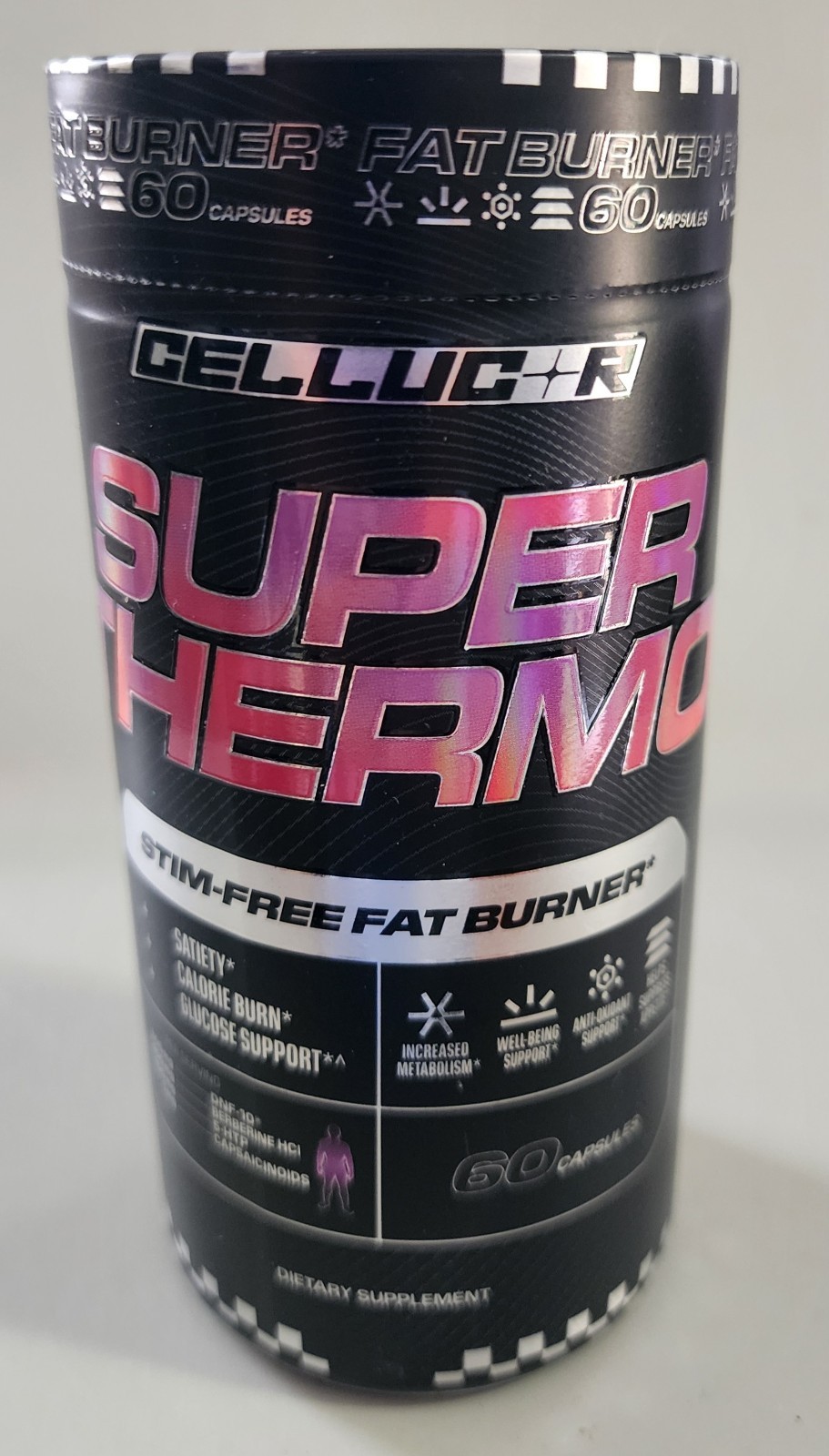 Cellucor Super Thermo Stim-Free Fat Burner 60 Capsules Best By: 08/2026