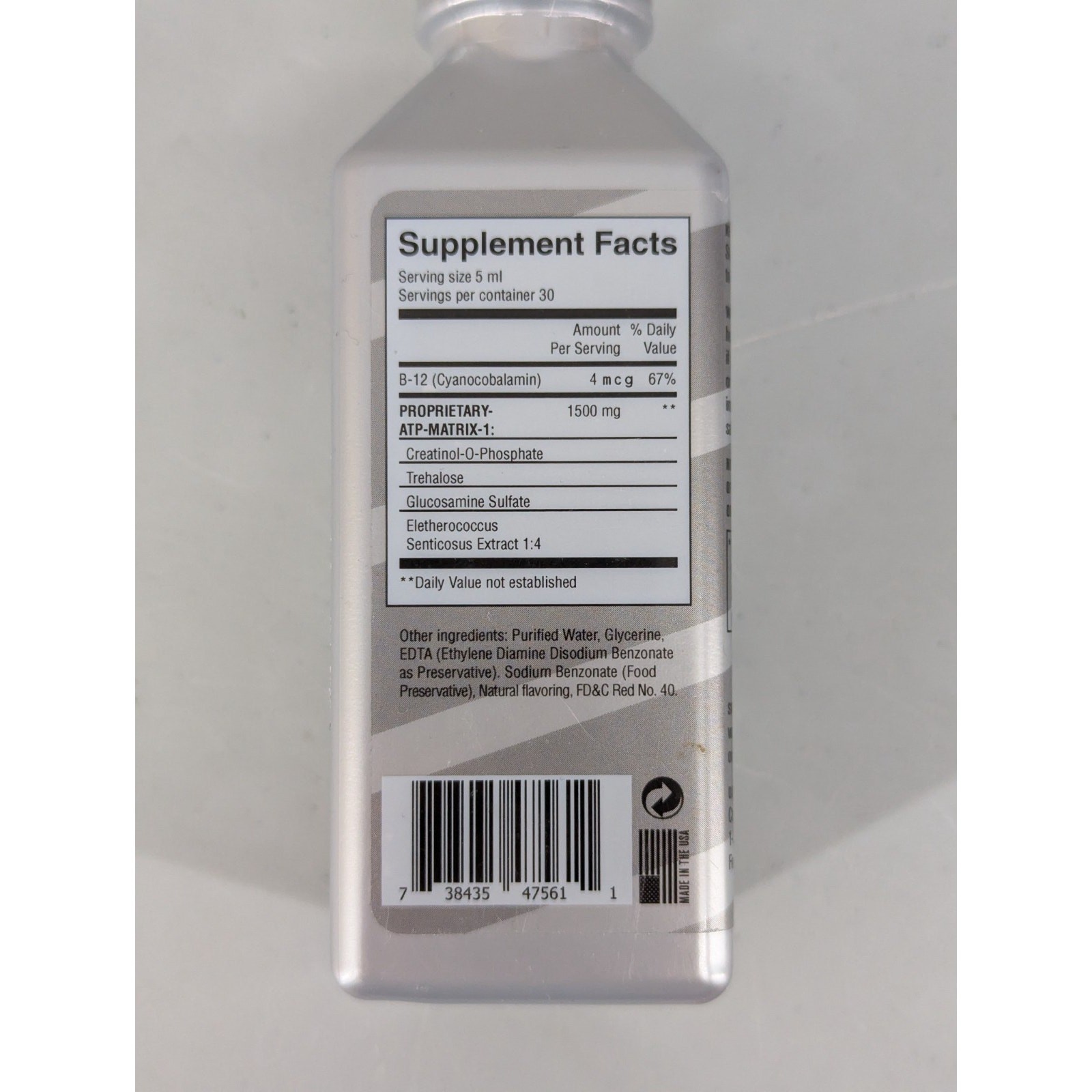 New & Sealed MM USA ATP+ Creatinol Serum Pre-Workout 5.1 fl oz Cherry EXP 11/26