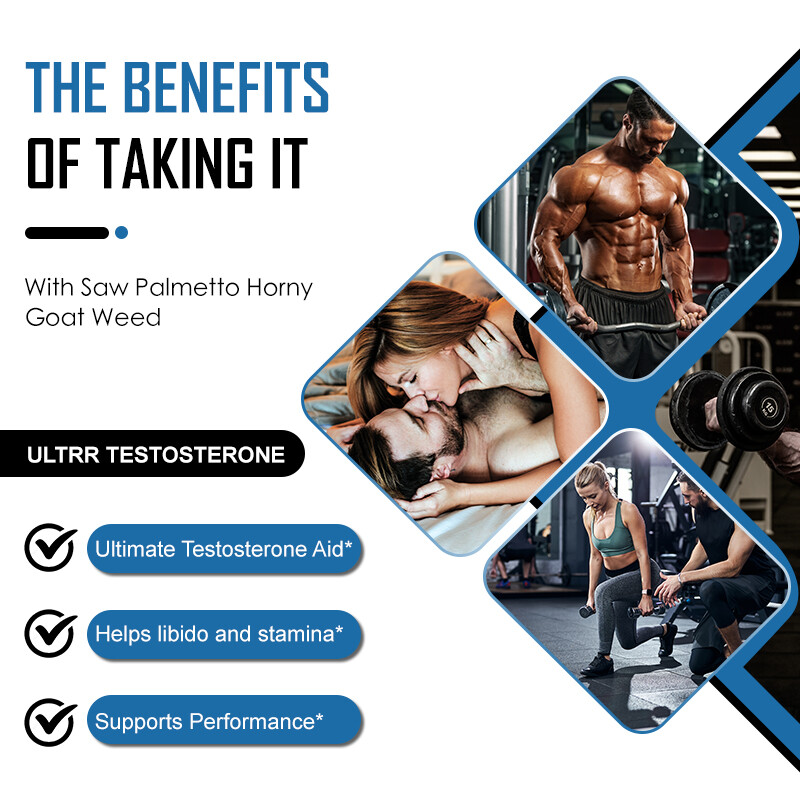 Testosterone Booster for Men, Male Enhancement Pills, Energy, Libido 60 Capsules