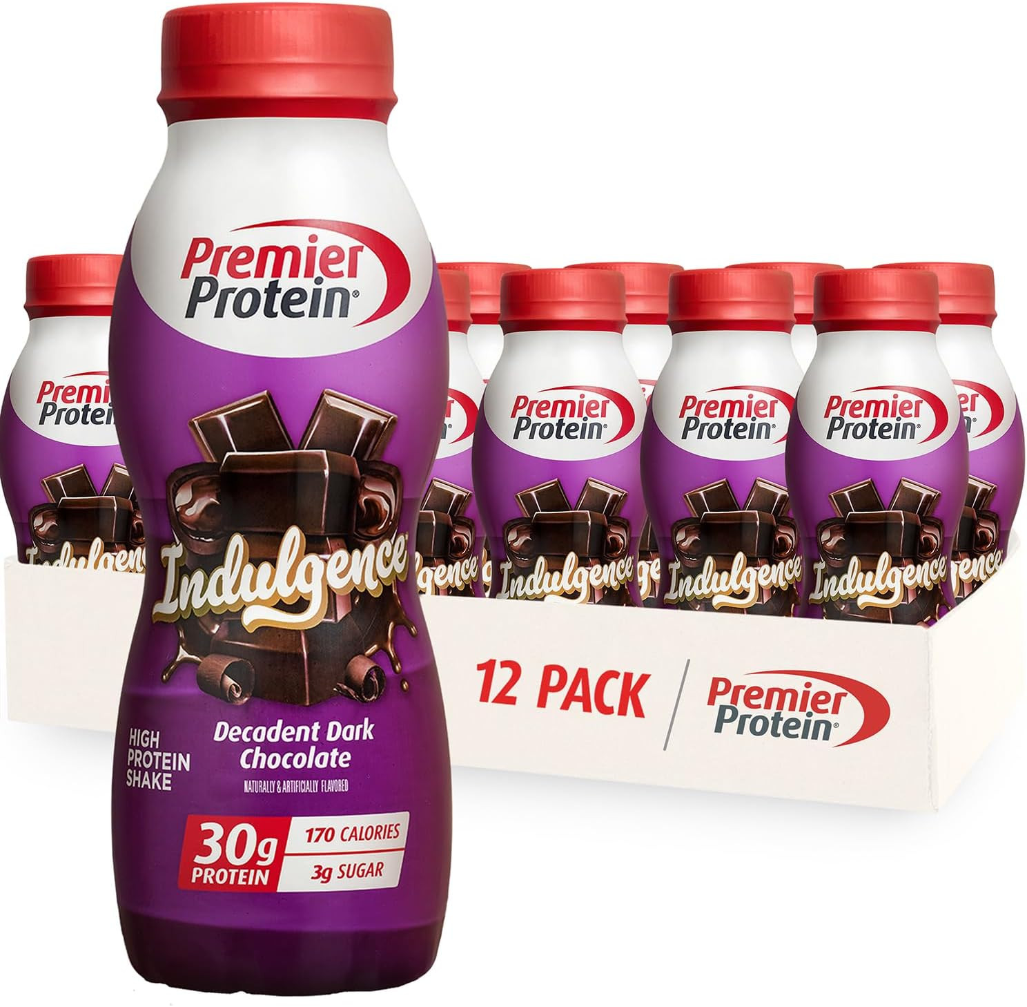 Premier Protein Indulgence Protein Shake, 30G Protein, 3G Sugar, Decadent Dark C