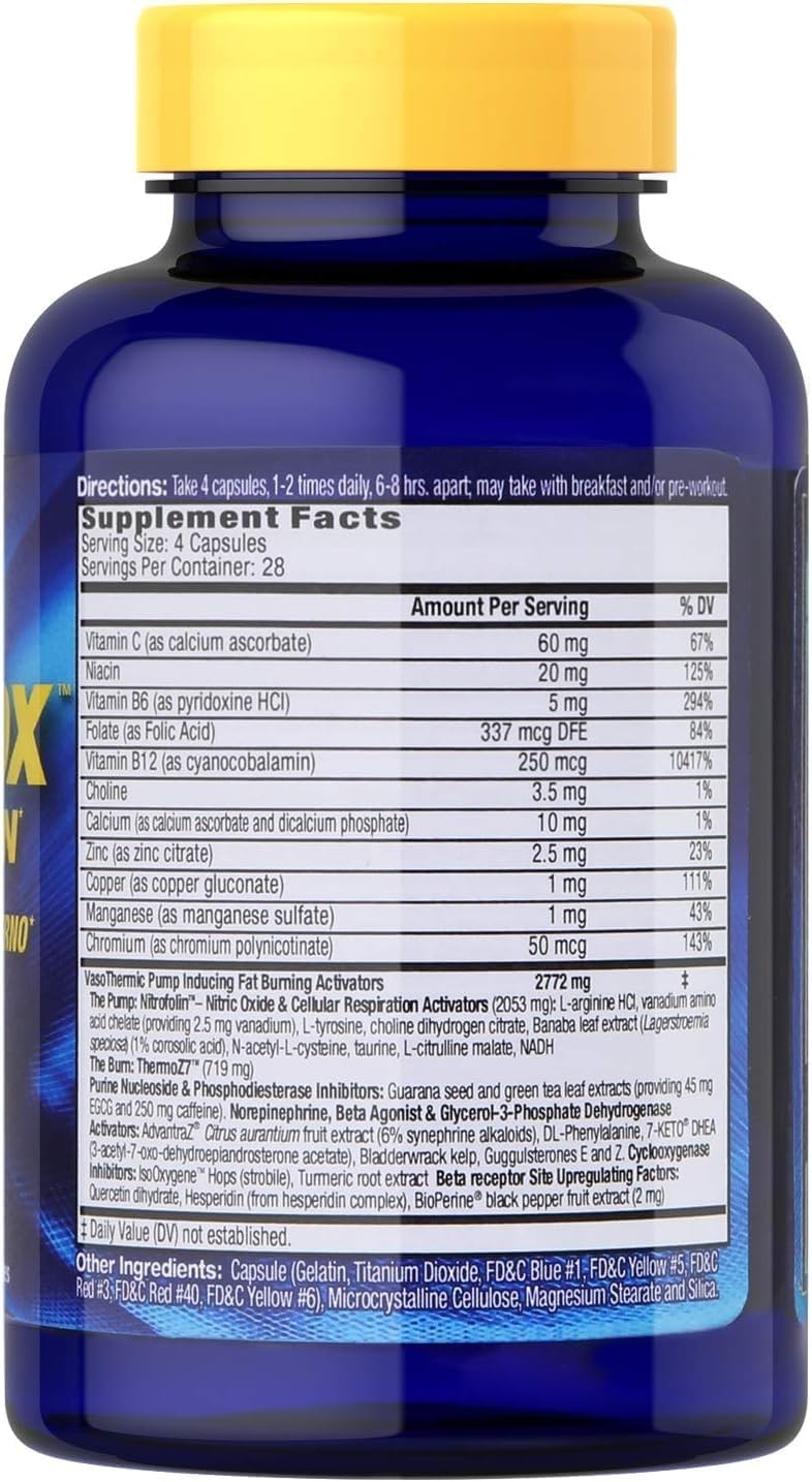 MHP Anadrox Pump & Burn, Nitric Oxide Fat Burning 112 Count (Pack of 1)
