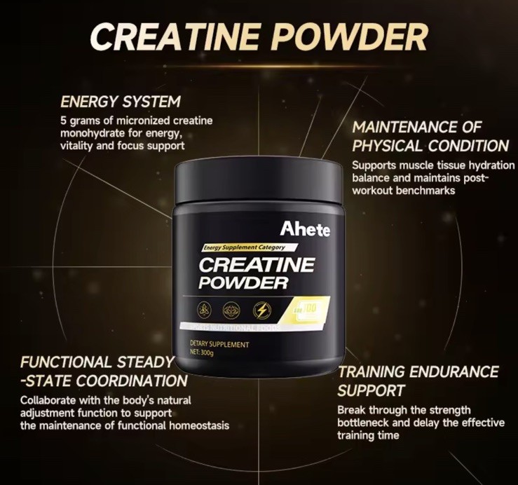 Ahete Gym Gains Creatine Monohydrate Powder Sugar-Free ⭐️ US FREE SHIPPING ⭐️