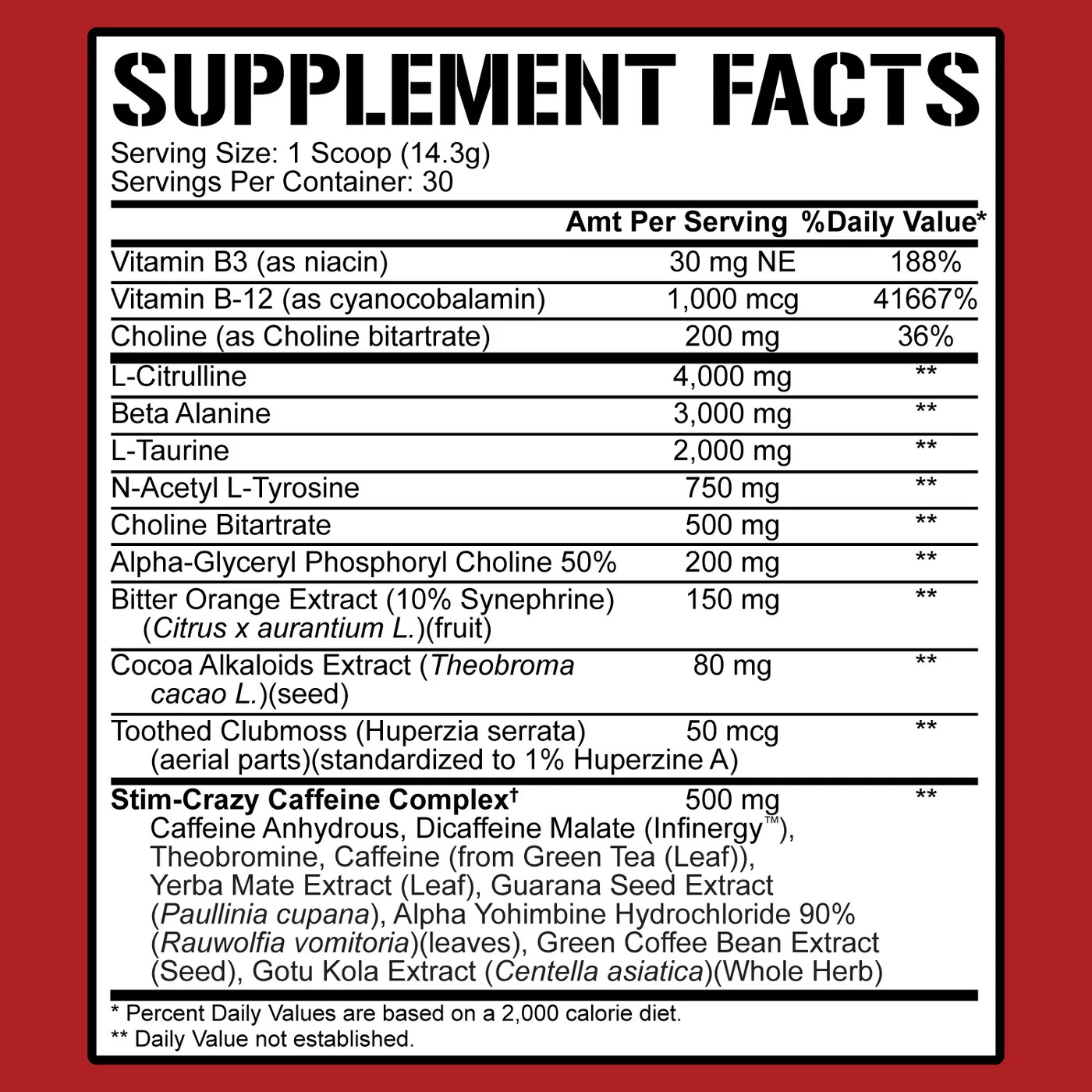 5% Nutrition 5150 Pre-Workout 30 Servings Green Apple [Best By 05/2028]