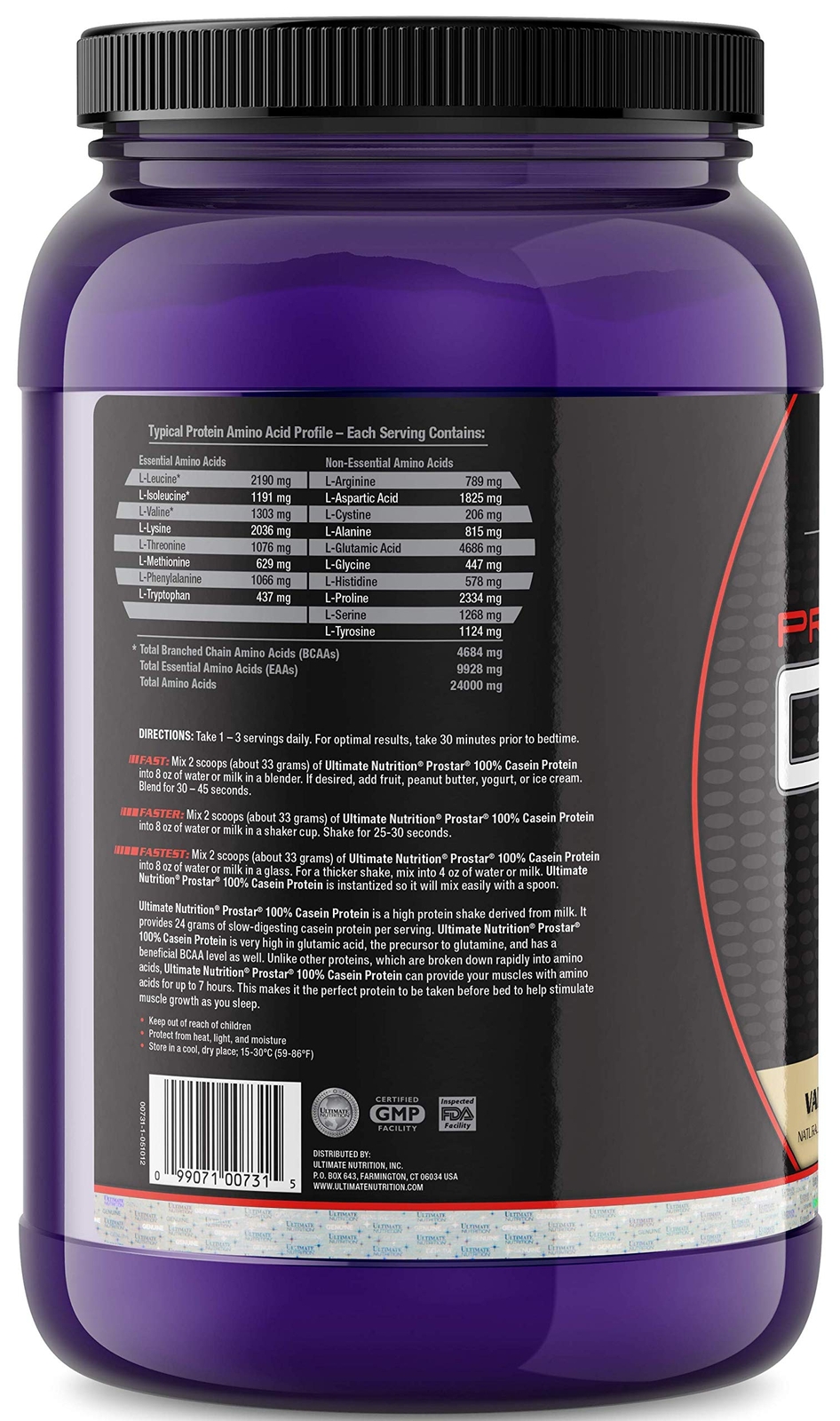 Prostar Micellar and Hydrolyzed Casein Protein Powder – 2 Pounds, Vanilla