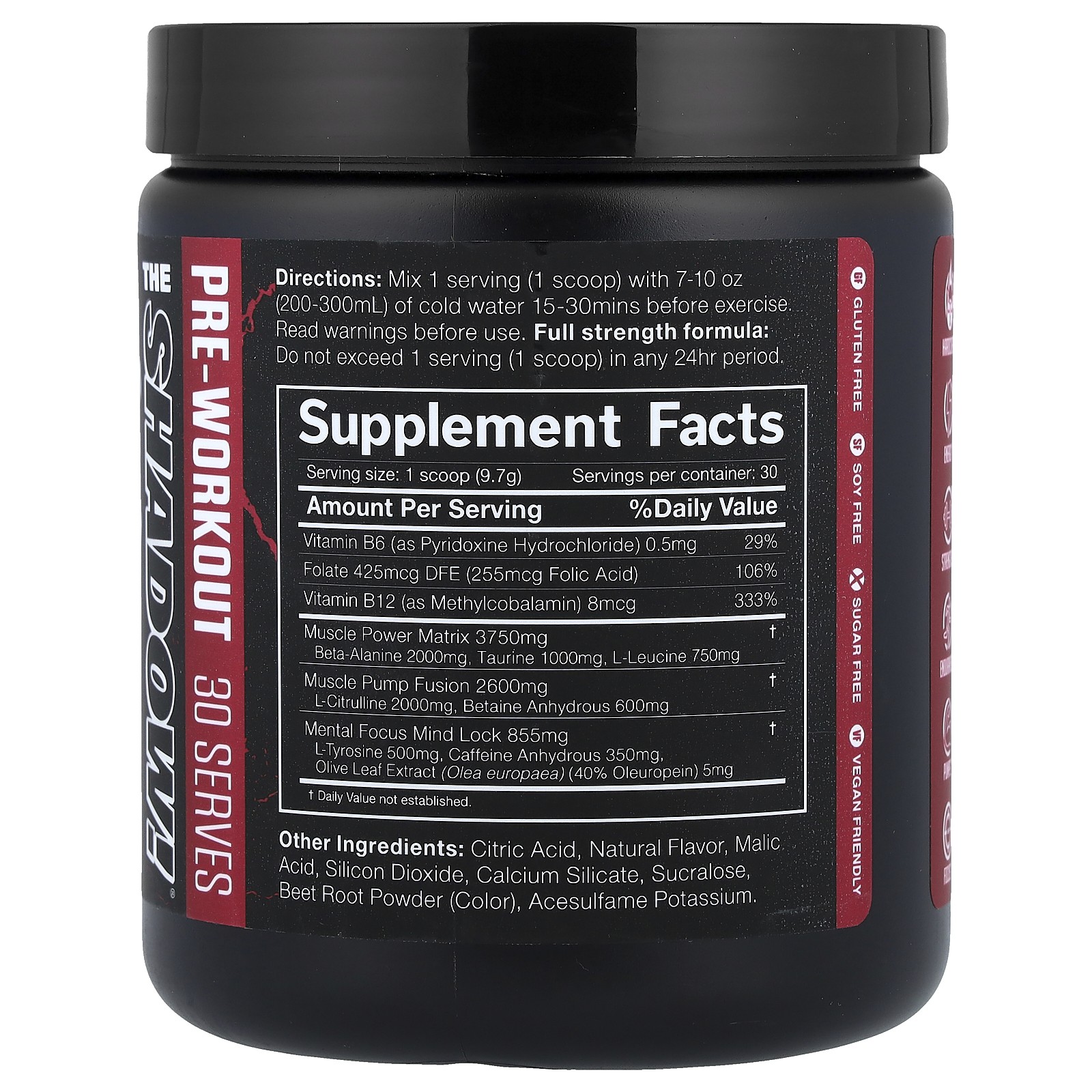 The Shadow, Pre-Workout, Strawberry Pineapple, 10.3 oz (291 g)