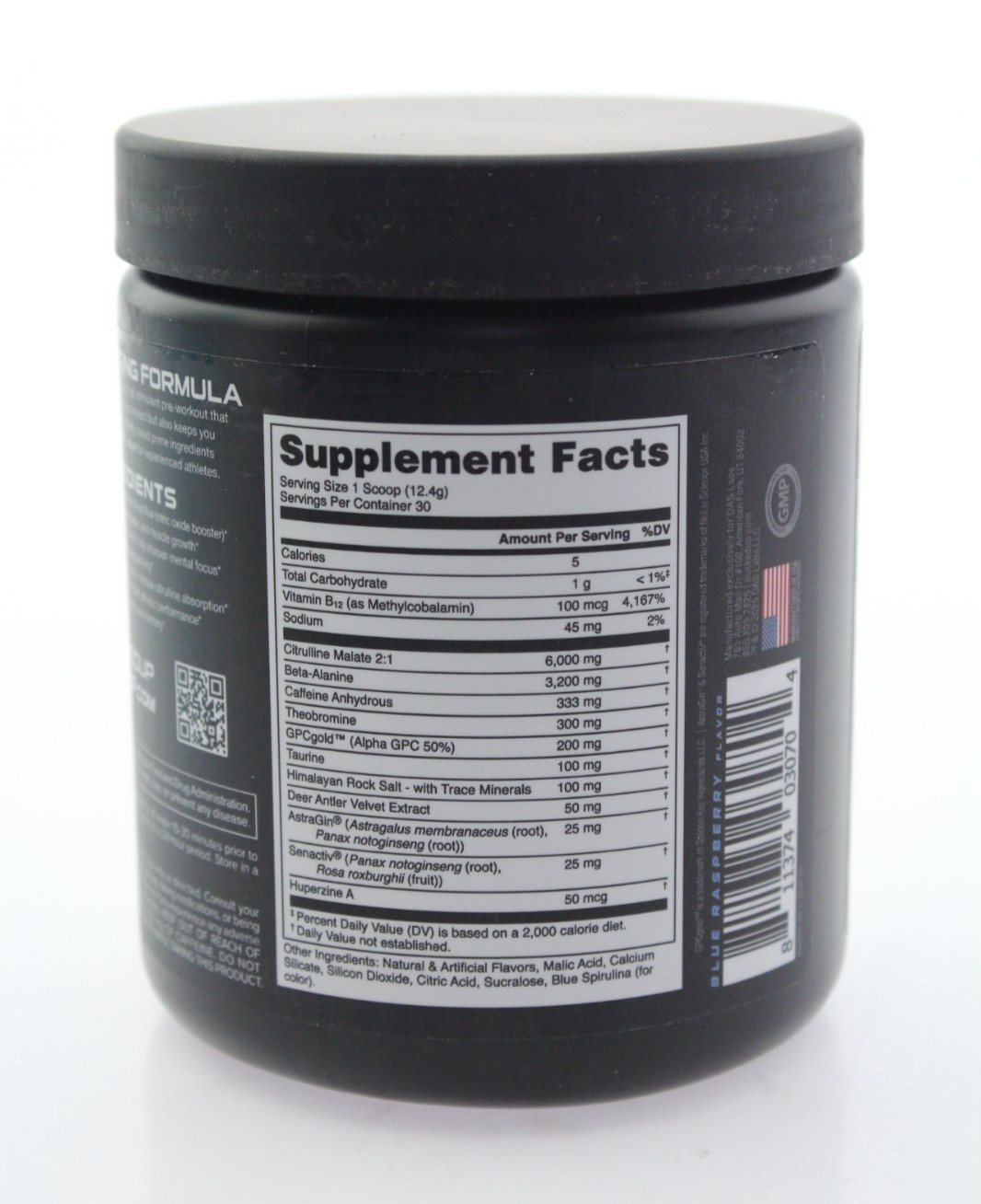 BUCKED UP WOKE AF ‘BLUE RAZ’ PRE-WORKOUT – 13.12 oz / 30 SERVINGS – 02/2027