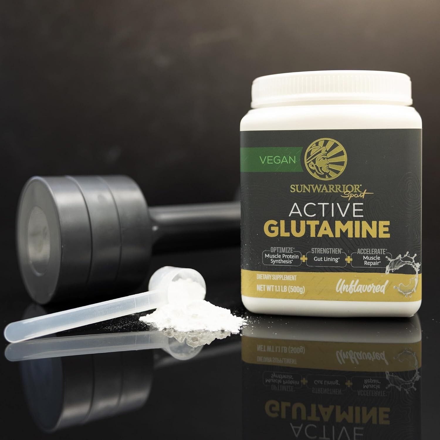 Sunwarrior Active Glutamine Powder for Muscle Recovery & Gut Health Support