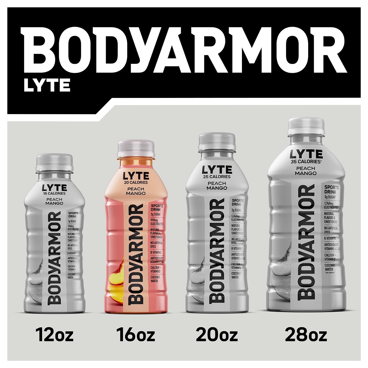 BODYARMOR Lyte Sports Drink Low-Calorie 16 Ounce (Pack of 12), berry