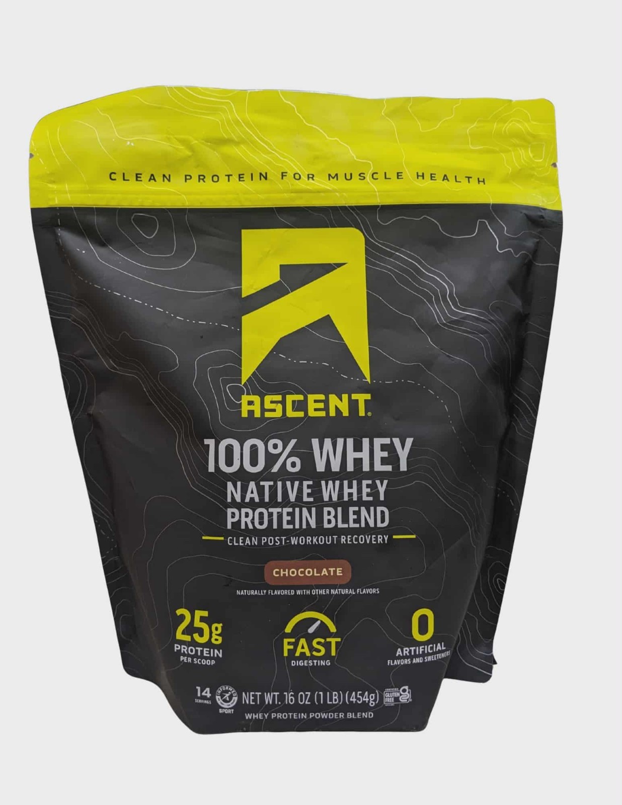 Ascent Native Fuel 100% Whey Protein Chocolate (4) 1lb 25g Gluten Free Exp 1/27