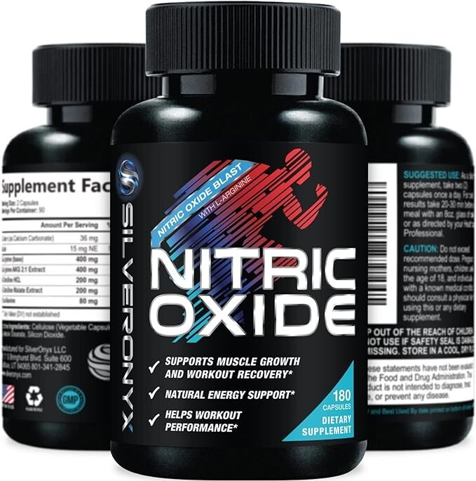 Nitric Oxide Booster 1300mg – Extra Strength L Arginine & Citrulline Supplement