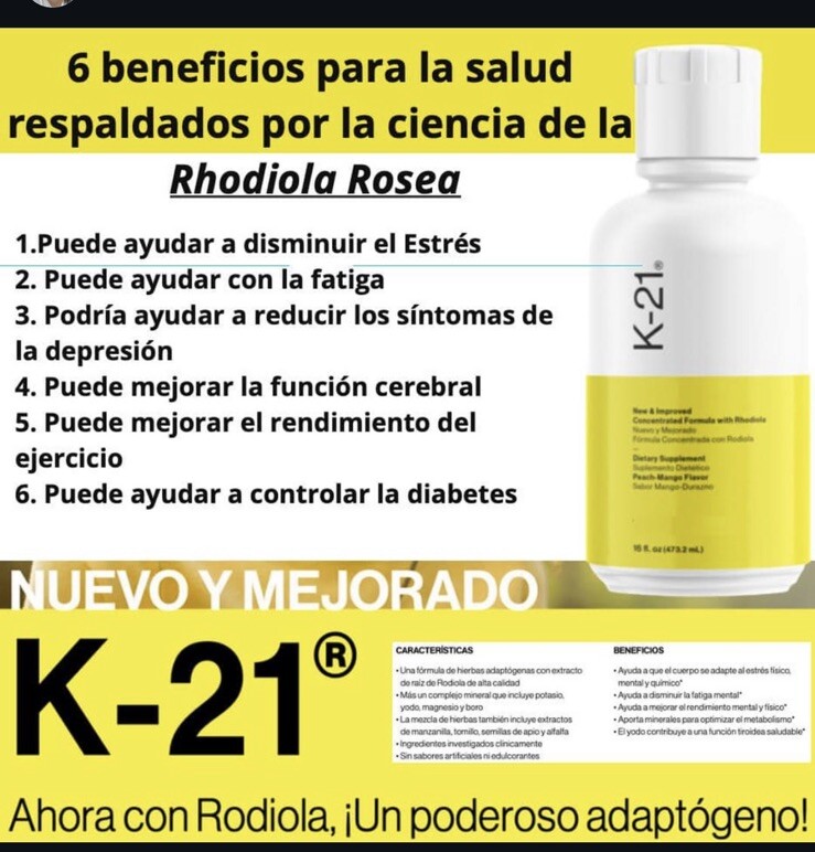 Immunotec K-21 + Peach Mango Flavor 16fl.oz Sugar Free