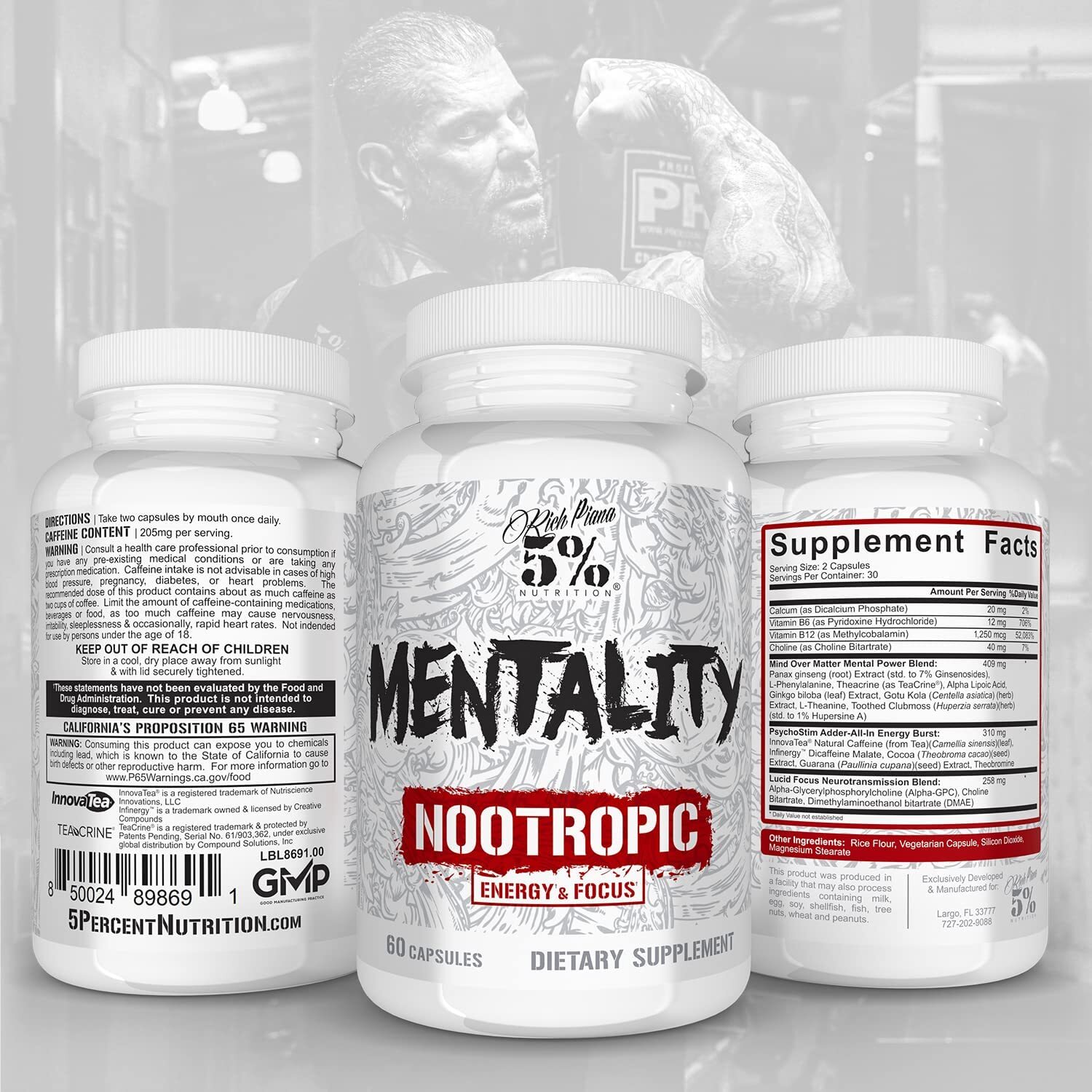 5% Nutrition Rich Piana LIVER AND ORGAN DEFENDER 270 Caps PCT Support