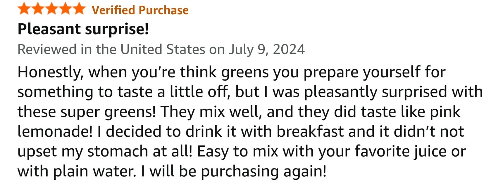 BE Amazing SUPER GREENS Powder 11 oz ( 25 Serv ) Natural Pink Lemonade 10/26