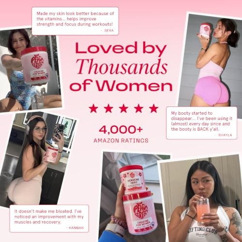 Peach Perfect Creatine Powder Women Pink Lemonade 30 Servings