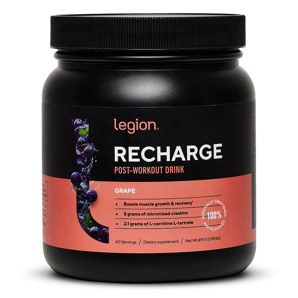 Legion Recharge Post Workout with Creatine Monohydrate, Grape, 60 Servings