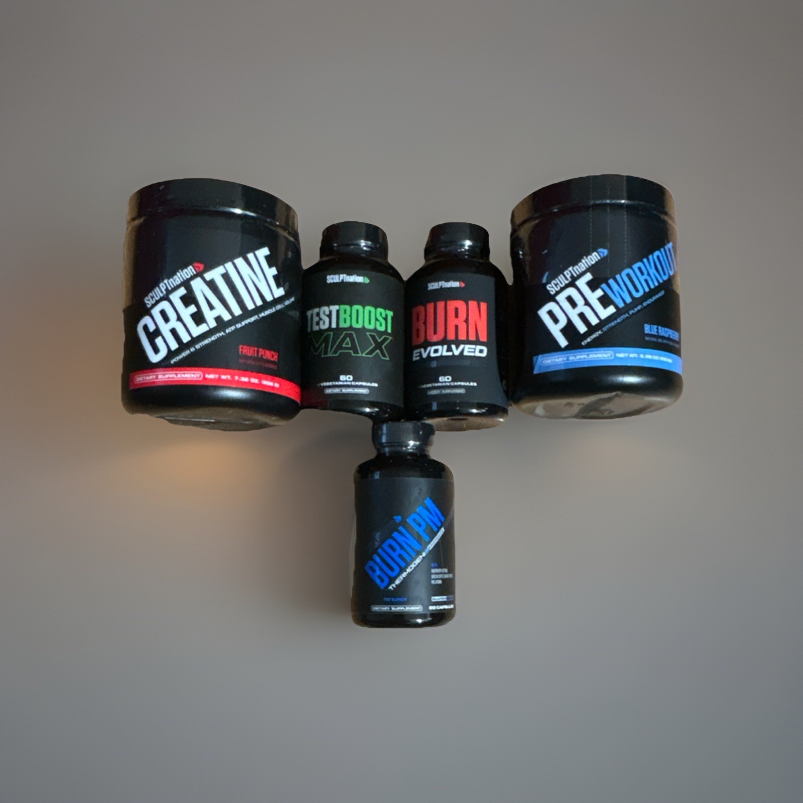 SCULPTnation Supplement Bundle Creatine Fruit Punch PreWorkout Fitness