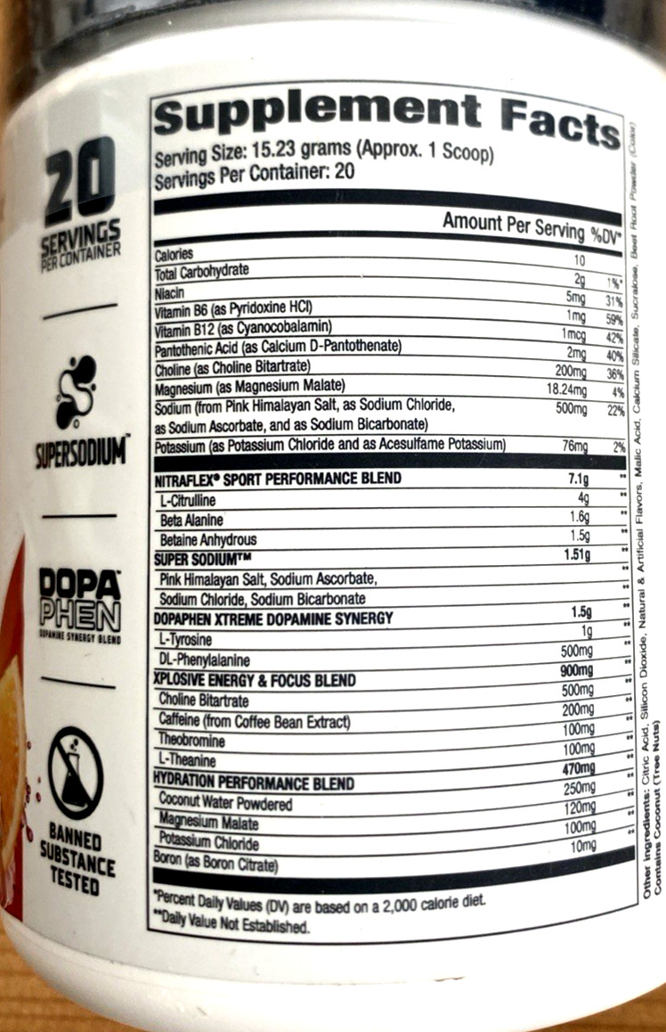 GAT Sport Nitraflex Pre-Workout ~Fruit Punch 10.74oz Exp 07/2027 sealed