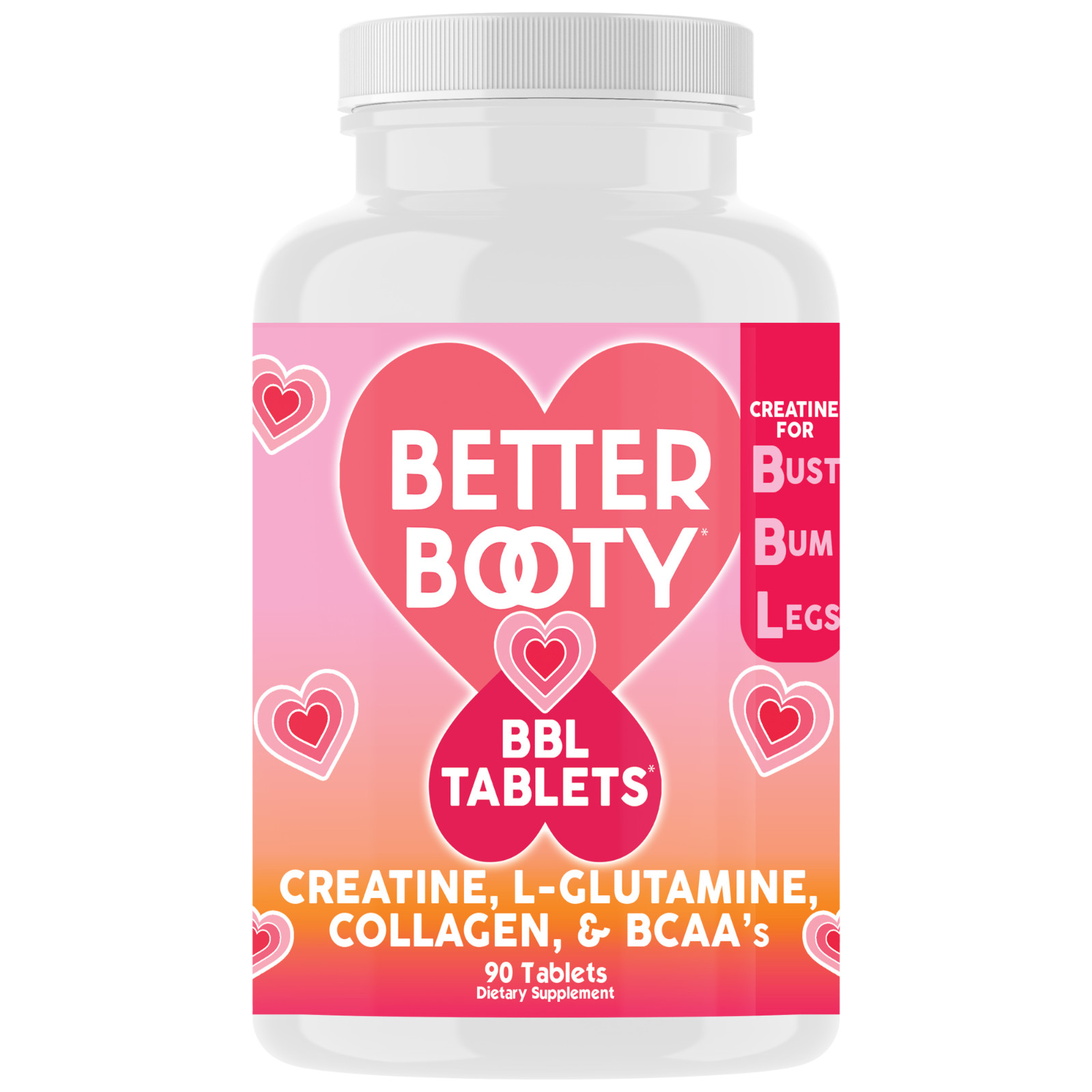 Angry Supplements Better Booty BBL Tablets Creatine for Women Glute Builder 90ct