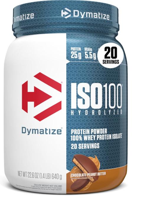 Dymatize ISO100 Whey Protein Powder Isolate, Chocolate Peanut Butter, 25g of Pro