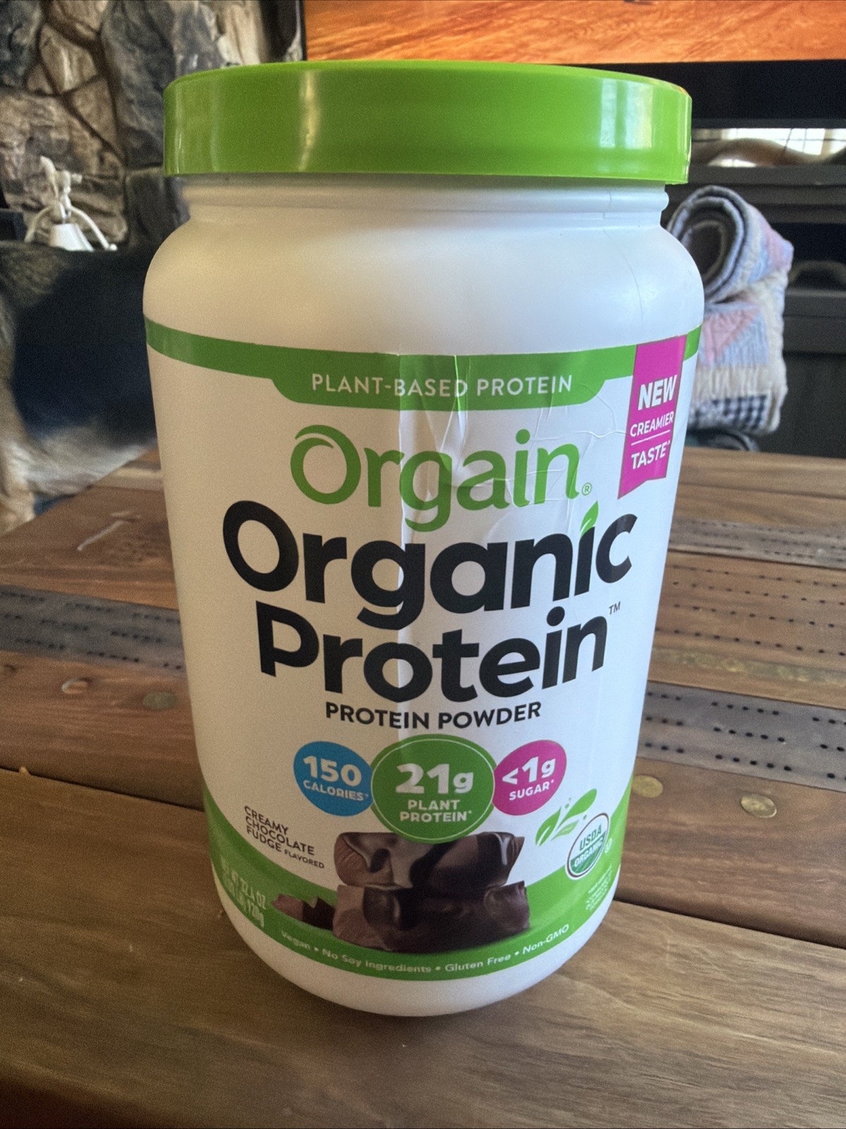 Orgain Organic Plant Based Protein Powder – Creamy Chocolate Fudge, 32.4oz – 2lb