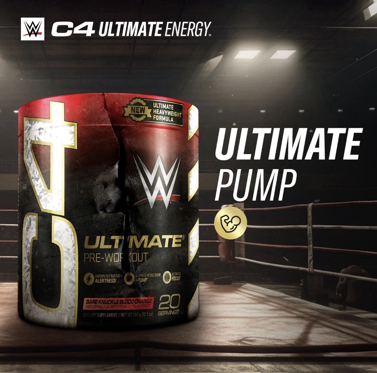 Cellucor C4 Ultimate Pre Workout Powder Bare Knuckle Blood Orange – Sugar Free