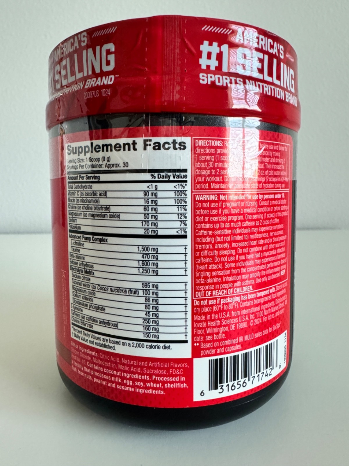 SixStar Pre-Workout Explosion 2.0 Fruit Punch 30 Servings EXP 06/27 Energy