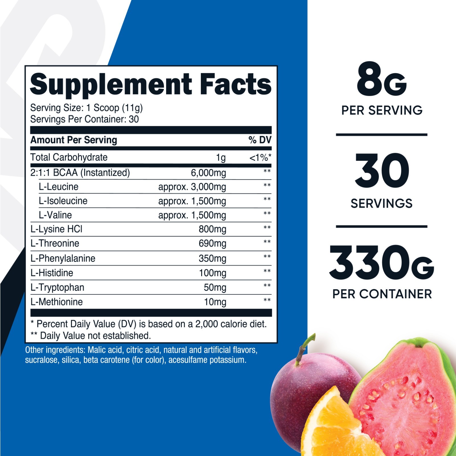 Nutricost EAA Powder 30 Servings – POG Flavor – Essential Amino Acids