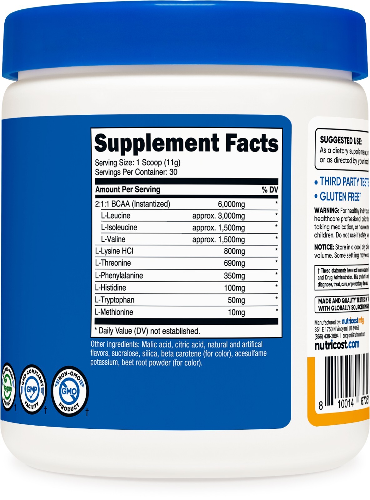 Nutricost EAA Powder 30 Servings (Peach Mango) – Essential Amino Acids