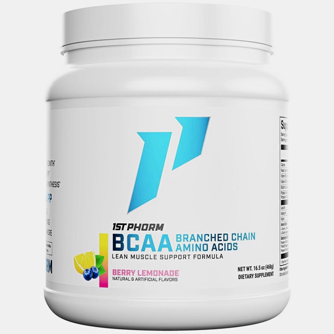 1st Phorm BCAA Berry Lemonade Amino Acids Recovery Powder New Factory Sealed