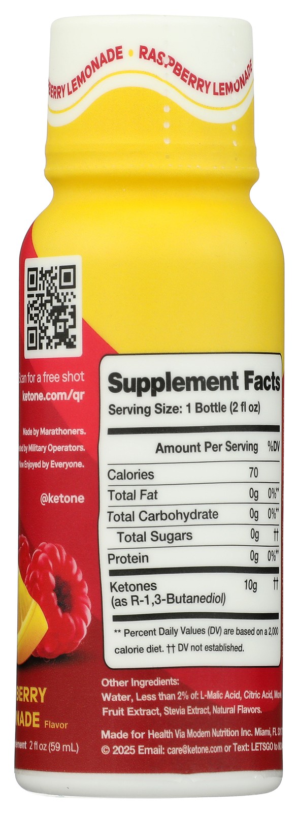 Raspberry Lemonade Ketone-Iq Energy Shot No Caffeine 2 Fl Oz 6 Pack