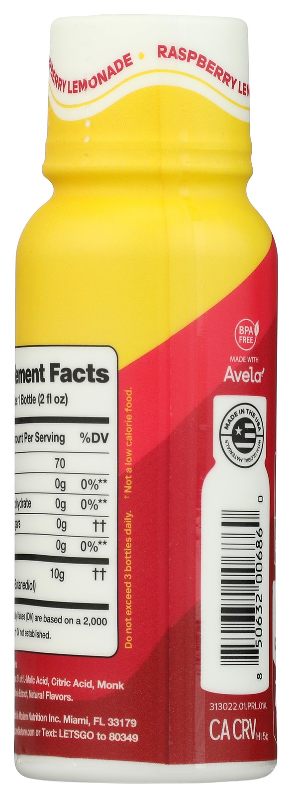 Raspberry Lemonade Ketone-Iq Energy Shot No Caffeine 2 Fl Oz 6 Pack