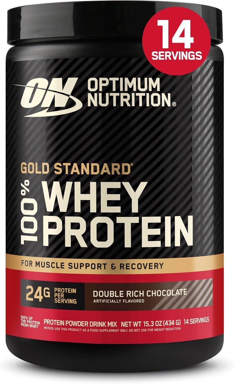 Double Rich Chocolate Whey Protein Powder – 24g Protein Per Serving, Gluten-Free