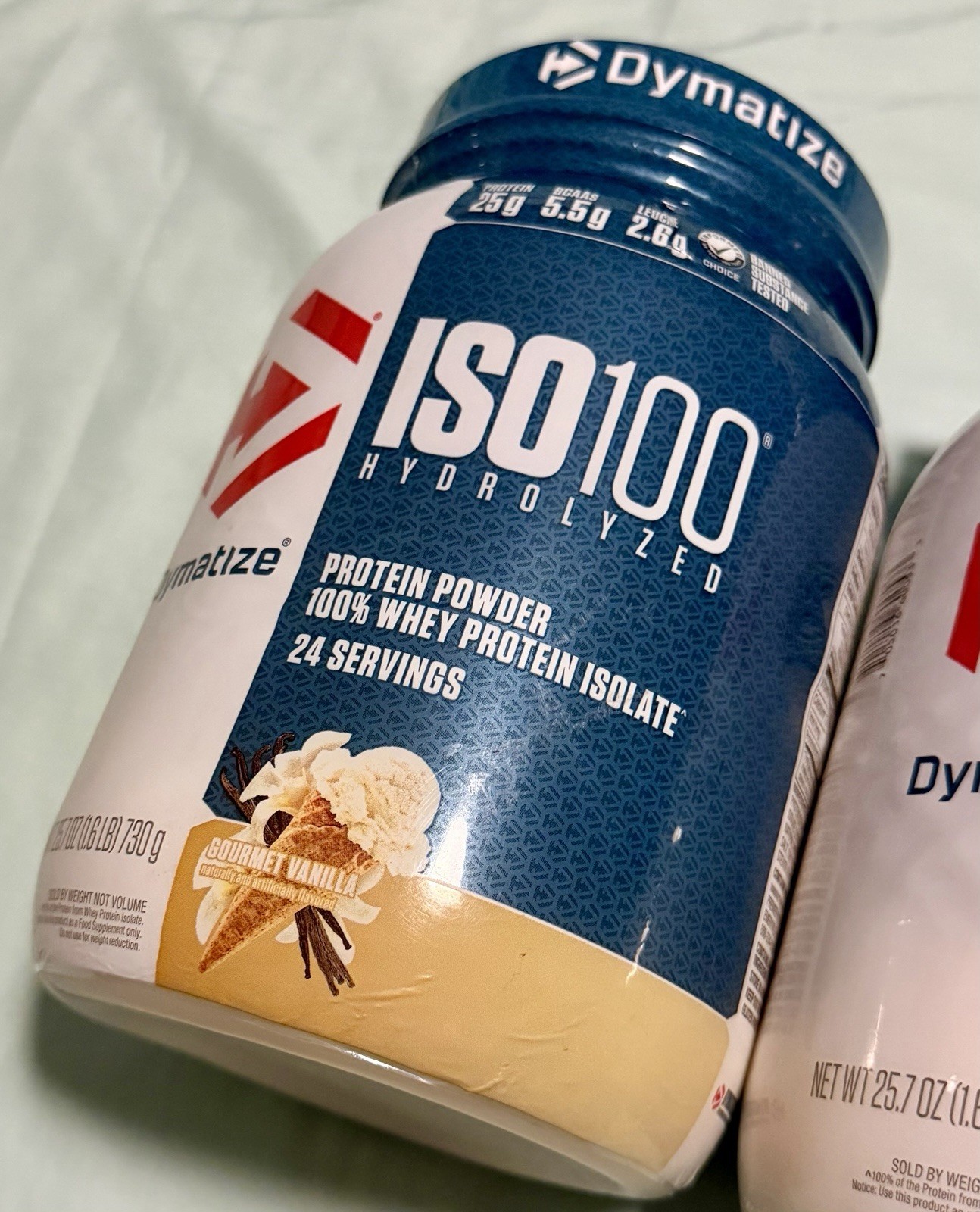 Lot Bundle 3 Pack Dymatize ISO 100 Hydrolyzed Protein Powder Vanilla 5lbs 2190g