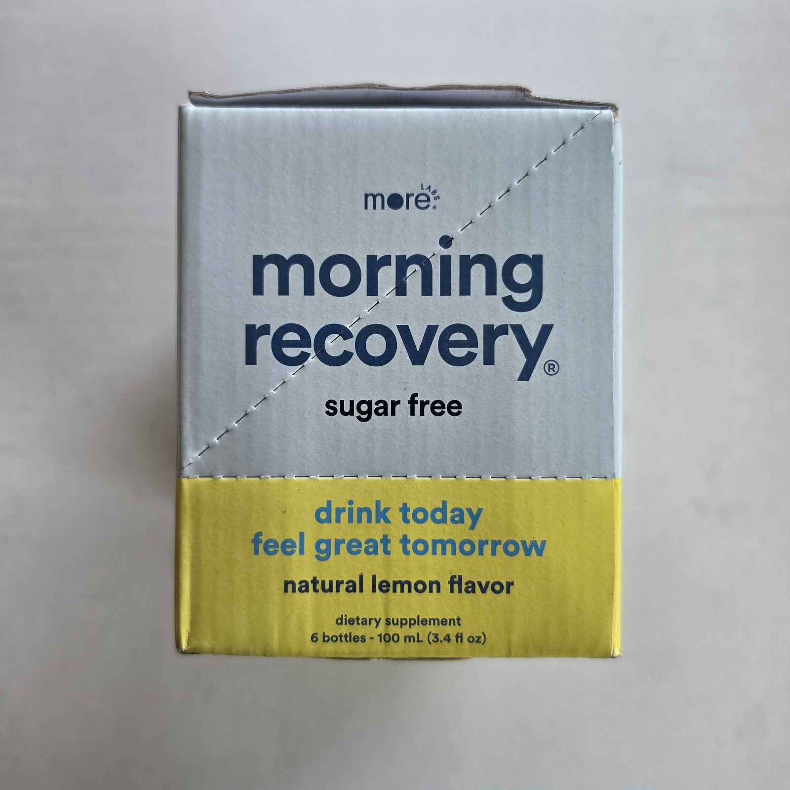 More Labs – Morning Recovery Drink – Supplement Lemon – Sugar Free – 6 Bottles