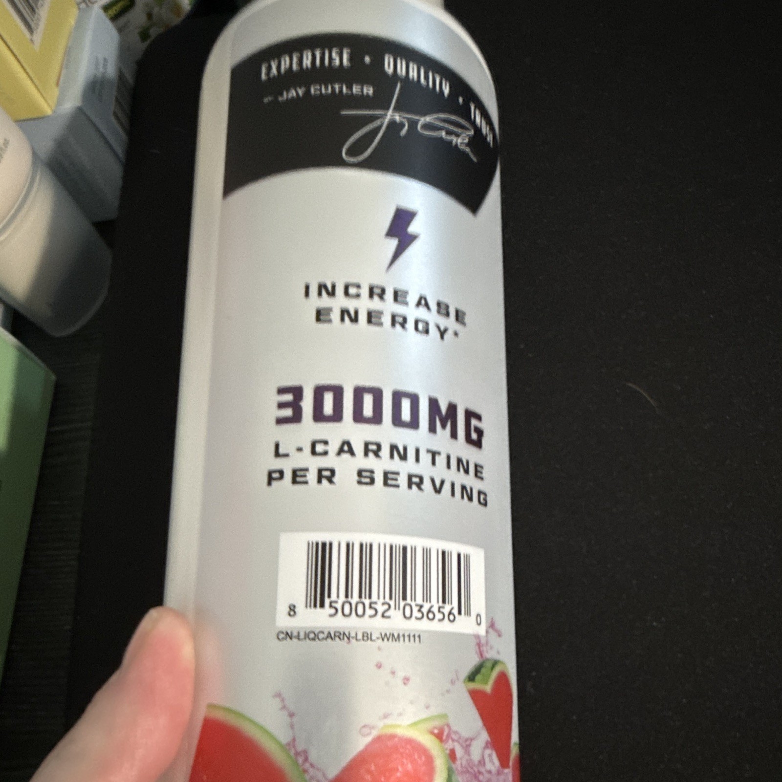 CUTLER L-Carnitine Liquid 3000mg Energy Supplement Sour Watermelon 16 fl oz