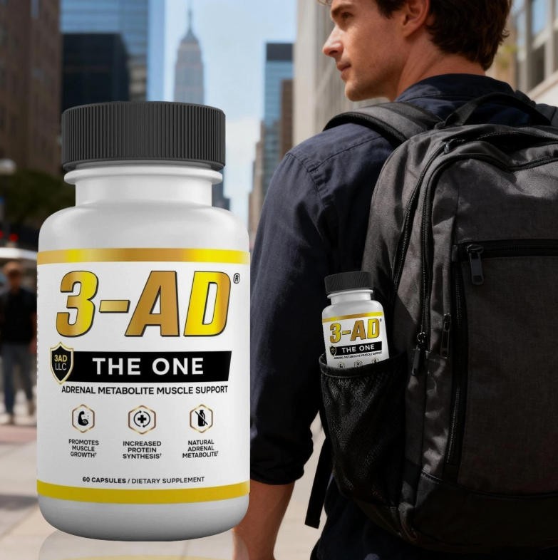 2025 UK 3-AD® 25mg Muscle Support Supplement Patented Formula 60 Capsules