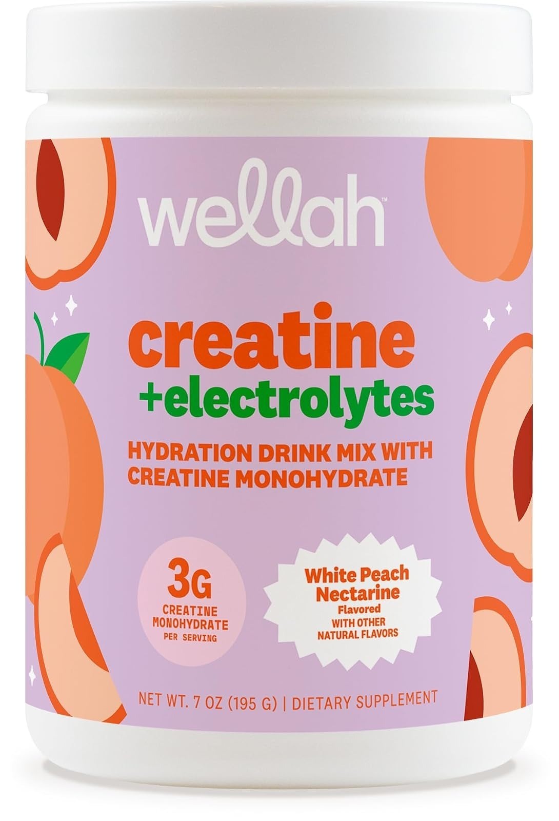 Wellah Creatine + Electrolytes Powder – Strawberry Lemonade – 30 Servings