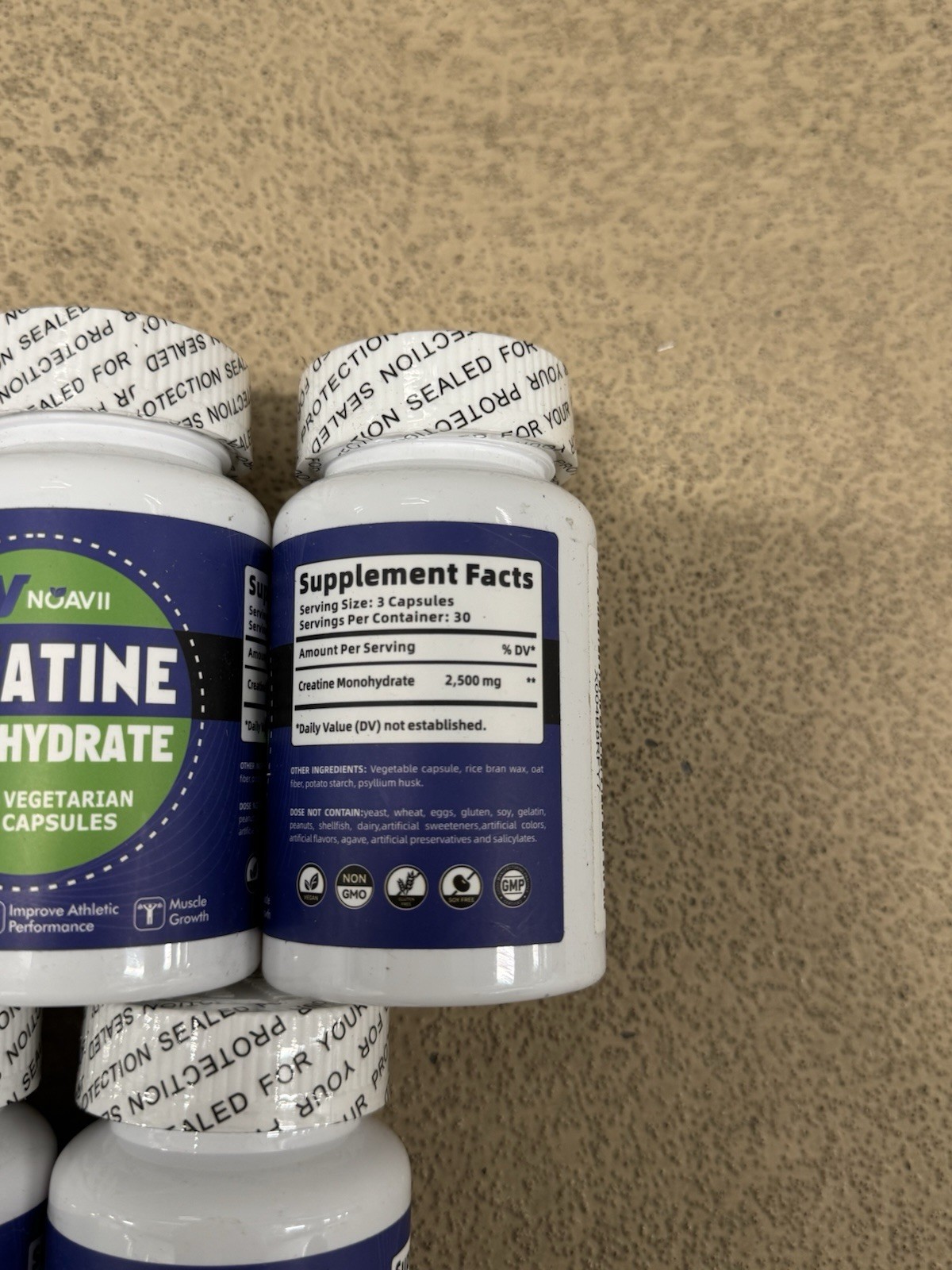 5 Pack Noavii Creatine Monohydrate Muscle Gain 90 Capsules Each Exp. 07/2026